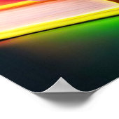 Neon boeken en koffie poster (Hoek)