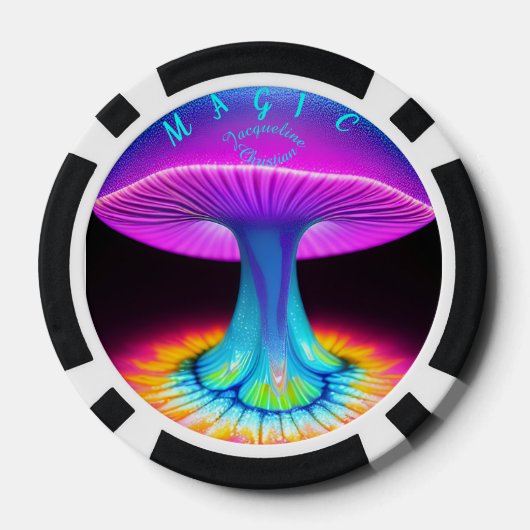 Neon Boho unieke bruiloft gunst Poker Chips (Achterkant)