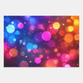 Neon Bokeh Lichten Abstract Inpakpapier Vel (Voorkant 2)
