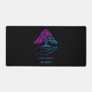 Neon Bonsai Boom Cyberpunk Esthetiek Gepersonalise Bureaumat