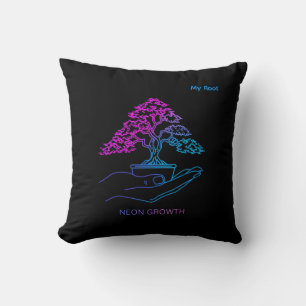 Neon Bonsai Boom Cyberpunk Esthetiek Persoonlijk G Kussen