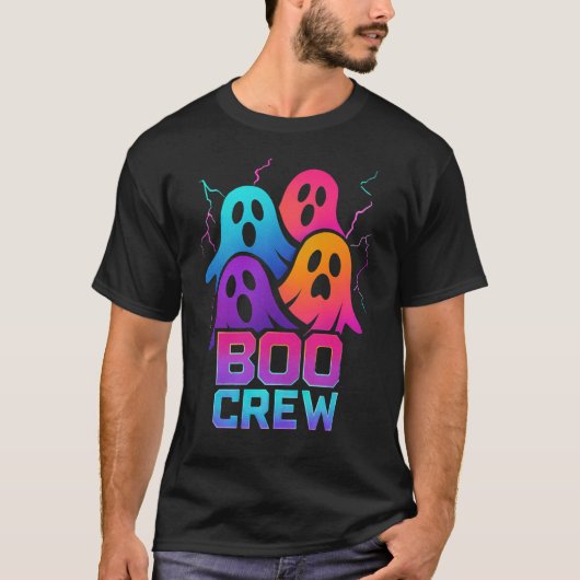 Neon Boo Crew | Kinder Halloween T-shirt (Voorkant)