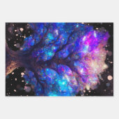 neon - boom van het leven die papierbladen inpakt inpakpapier vel (Voorkant 3)