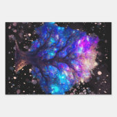 neon - boom van het leven die papierbladen inpakt inpakpapier vel (Voorkant 2)