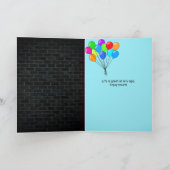 Neon bord op baksteen voor 39e verjaardag kaart (Binnen)