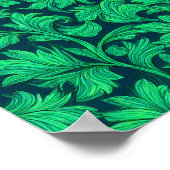 Neon Botanical Texture: Seamless Luminous Ivy Poster (Hoek)