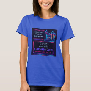 NEON BOUNCE HOUSE VERJAARDAGSFEESTVERHUUR Opblaasb T-shirt