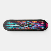 Neon Bounty: Cyberjager Persoonlijk Skateboard (Horizontaal)