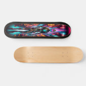 Neon Bounty: Cyberjager Persoonlijk Skateboard (Horizontaal)