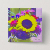 Neon Bouquet Square Button (Voorkant)