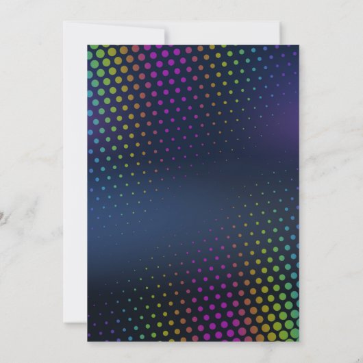 Neon Bowling Birthday Party Uitnodiging (Achterkant)