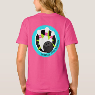 Neon Bowling Event Shirt met naam op voorvak