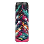 Neon Bowling Explosion Splash Thermosbeker (Achterkant)