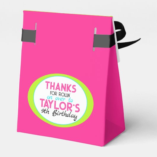Neon Bowling Favor Boxen Bedankdoosjes (Achterkant)