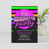 Neon Bowling Feest Bash Verjaardagsfeest Kaart (Staand voorkant)