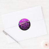 Neon Bowling Feest Bash Verjaardagsfeest Ronde Sticker (Envelop)