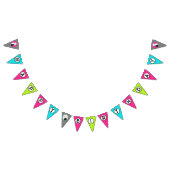 Neon Bowling Gelukkige Verjaardag Bunting Flag Ban Vlaggetjes (Alle)