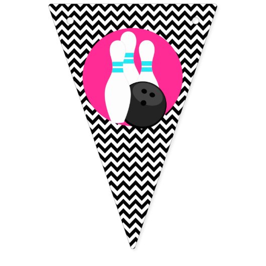 Neon Bowling Gelukkige Verjaardag Bunting Flag Ban Vlaggetjes (Eerste vlag)