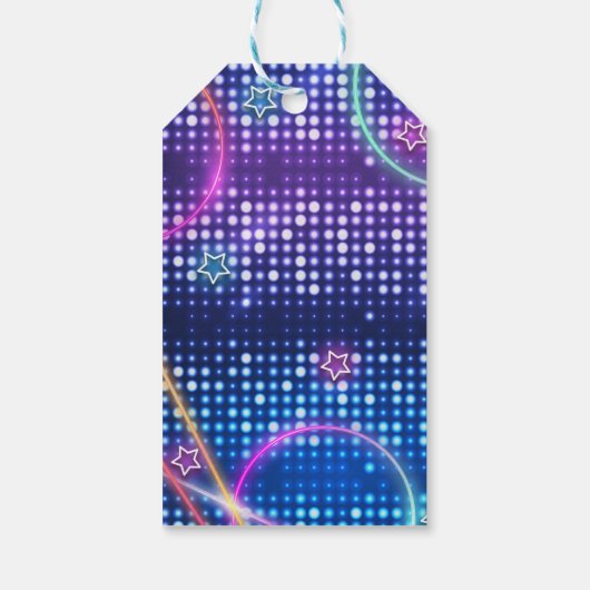 Neon Bowling Hartelijk dank, Labels, Bowling Favor Cadeaulabel (Achterkant)