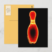 Neon Bowling Pin Briefkaart (Voorkant / Achterkant)