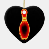 Neon Bowling Pin Keramisch Ornament (Achterkant)