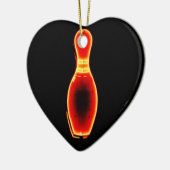 Neon Bowling Pin Keramisch Ornament (Links)