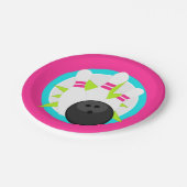Neon Bowling Pin Paper Borden Papieren Bordje (Gekanteld)