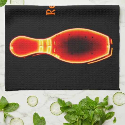  Neon Bowling Pin Theedoek (Gevouwen)