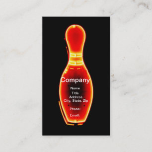  Neon Bowling Pin Visitekaartje