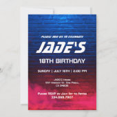 Neon Bowling Strike Up Sommige Leuke Verjaardag Kaart (Achterkant)