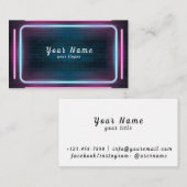 Neon box visitekaartje (Voorkant / Achterkant)