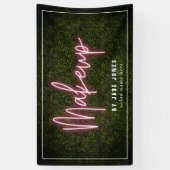 Neon Boxwood Make-up Artiest Cosmetoloog Spandoek (Verticaal)