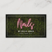 Neon Boxwood Nail Artist Visitekaartje (Voorkant)