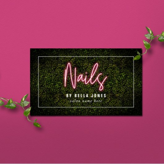 Neon Boxwood Nail Artist Visitekaartje