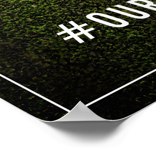 Neon Boxwood Wedding Hashtag Poster (Hoek)