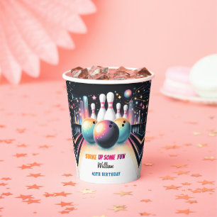 Neon Boy Kinder Team Event Bowling 21ste verjaarda Papieren Bekers