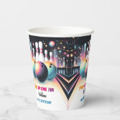 Neon Boy Kinder Team Event Bowling 21ste verjaarda Papieren Bekers (Achterkant)