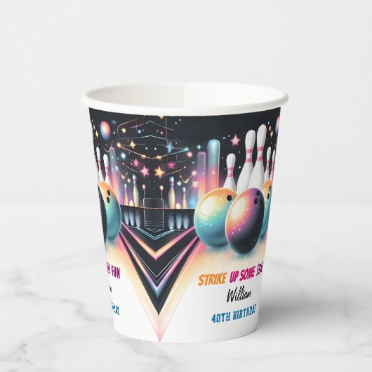 Neon Boy Kinder Team Event Bowling 21ste verjaarda Papieren Bekers (Links)