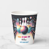 Neon Boy Kinder Team Event Bowling 21ste verjaarda Papieren Bekers (Voorkant)