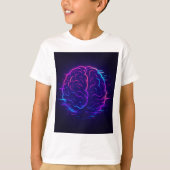 Neon Brain Kinderen Meme T-Shirt (Voorkant)