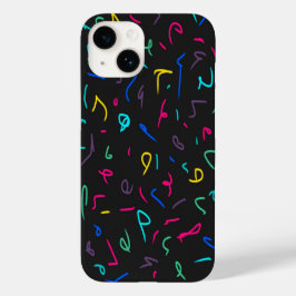 Neon Bright Marks op Black Case-Mate iPhone 14 Hoesje