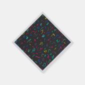 Neon Bright Marks op Black Servet (Hoek)