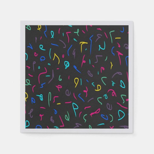 Neon Bright Marks op Black Servet (Voorkant)
