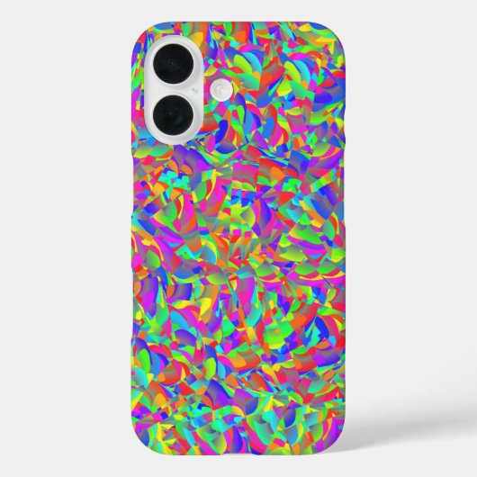 Neon Bright Rainbow Confetti Abstract Case-Mate iPhone Case (Achterkant)