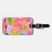 Neon Brights Abstract Schilderij Bagage Label (Voorkant horizontaal)
