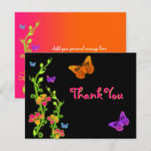 Neon Brights Bat Mitzvah Hartelijk dank Bedankkaart (Voorkant / Achterkant)