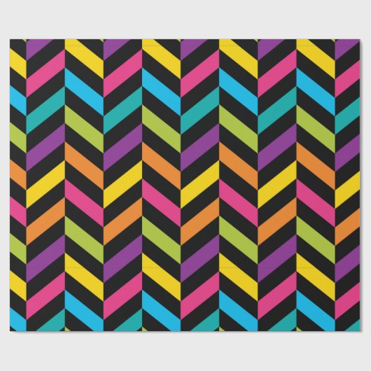 Neon BrightStor mode kleurrijk design 1 Cadeaupapier (Vlak)