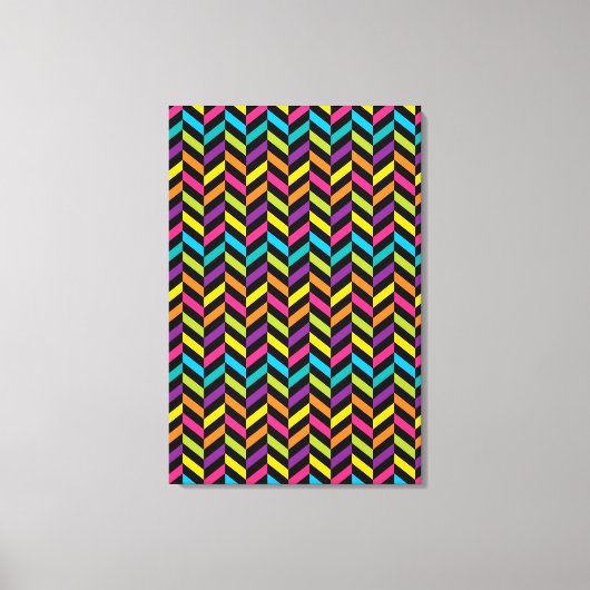 Neon BrightStor mode kleurrijk design 1 Canvas Afdruk (Voorkant)