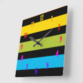 Neon BrightStor mode kleurrijk design 4 Vierkante Klok (Hoek)