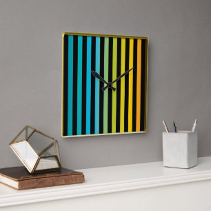 Neon BrightStor mode kleurrijk design 6 Vierkante Klok